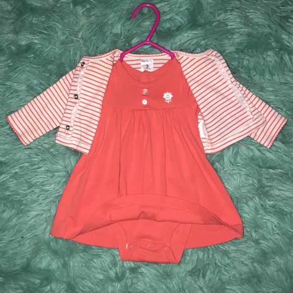 Carter’s | 3 M | 2 piece coral & white dress - Picture 2 of 10